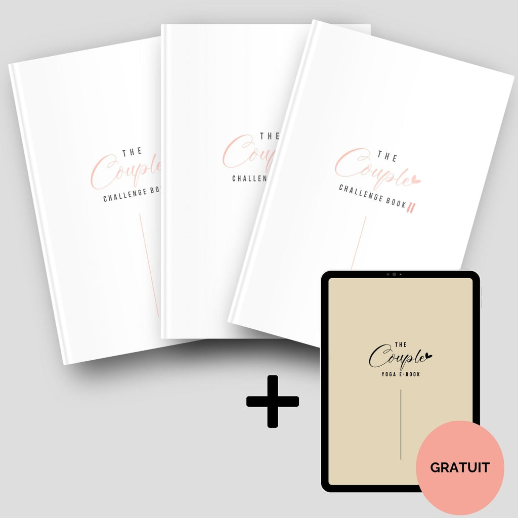 3 x The Couple Challenge Book + FREE The Couple Yoga E-Book - French Version - The Couple Challenge Book