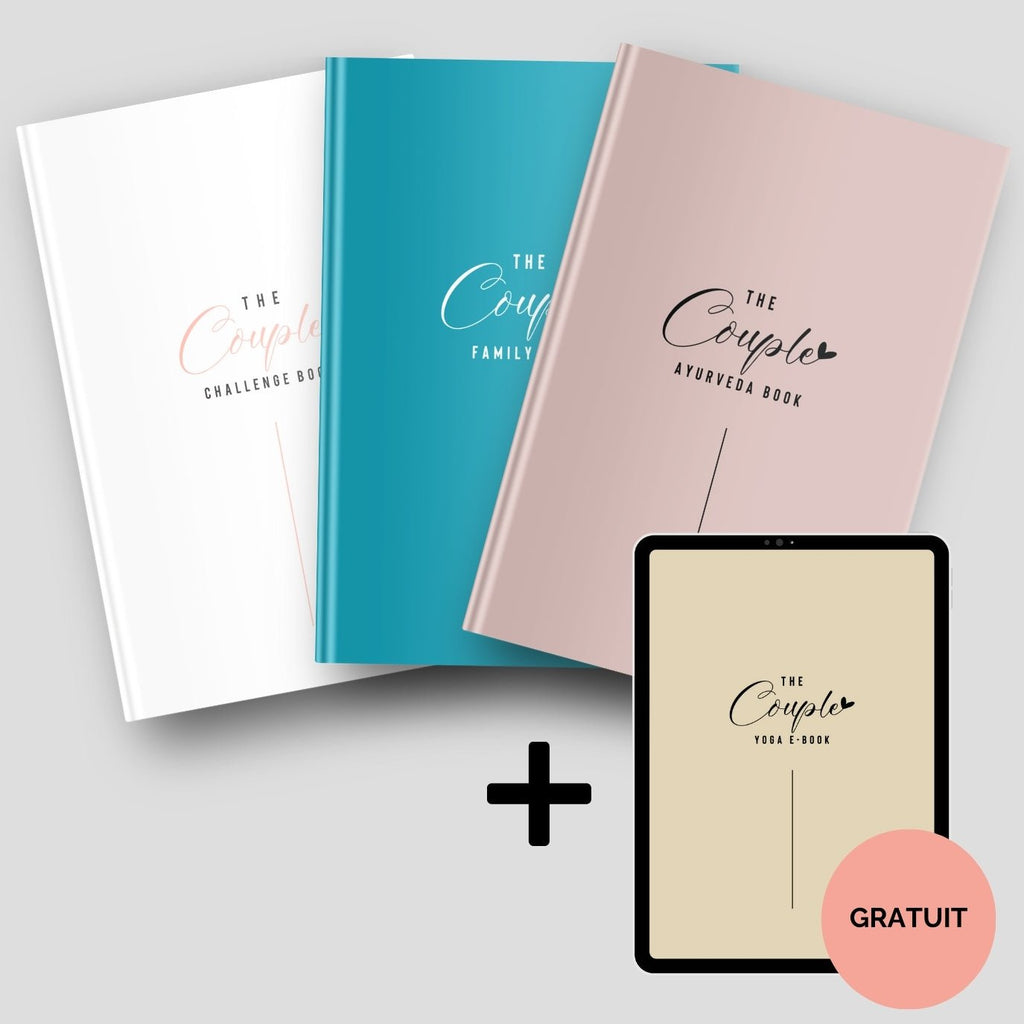 Couple & Ayurveda Family Set + FREE The Couple Yoga E-Book - French Version - The Couple Challenge Book