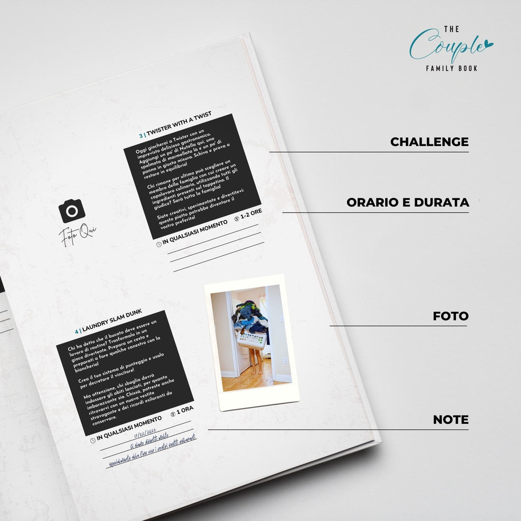 The Couple Challenge Book: Pack Dúo + Libro de Familia - Versión Italiana - The Couple Challenge Book